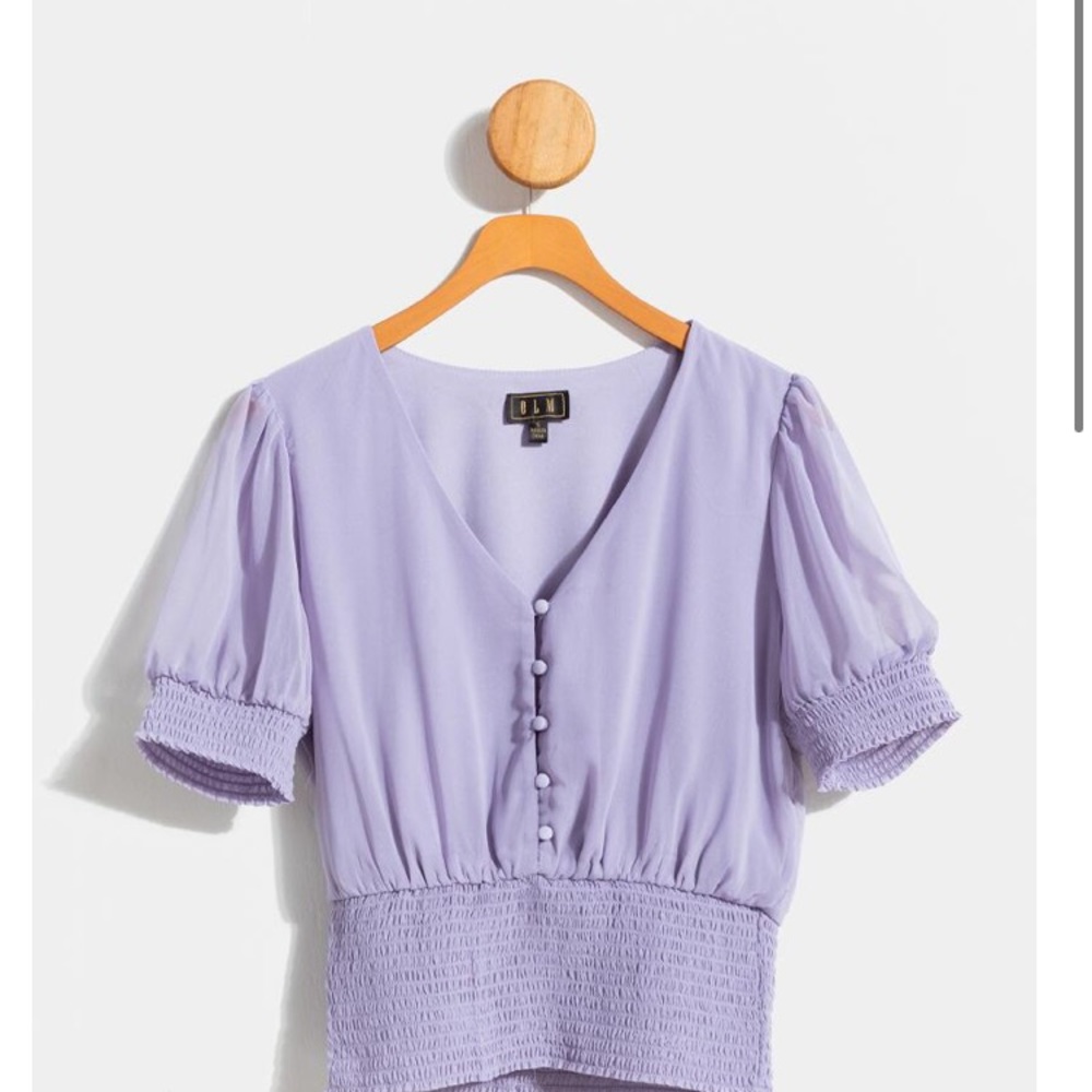 ELSA SMOCKED BUTTON DOWN BLOUSE